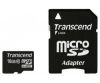 Карта памяти SDMicro (TransFlash) 16Gb Transcend (TS16GUSDHC10), class 10, адаптер SD, Rtl